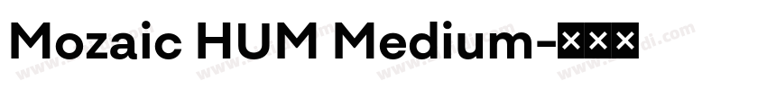 Mozaic HUM Medium字体转换